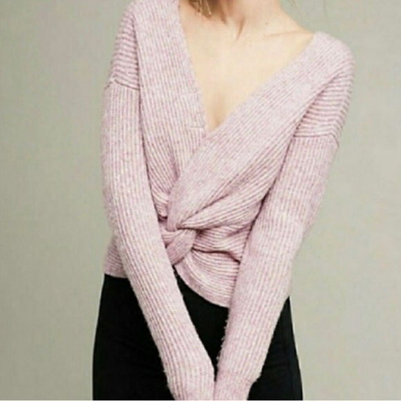 Anthropologie Angel of the North Gabriele Tie Back Ribbed Seater - Purple Size M - Picture 2 of 9